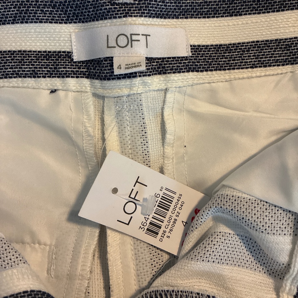 Loft new with tags striped shorts